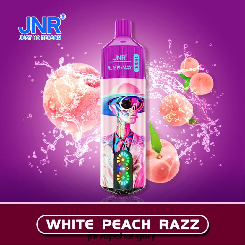 JNR ALIEN max fehér barack razz 08PT20 - JNR Vape Budapest