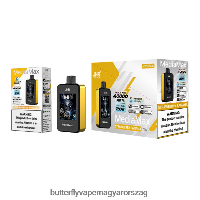 2R6BNZ16 JNR MediaMax 40k puff eper banán - Vape Online Shopping