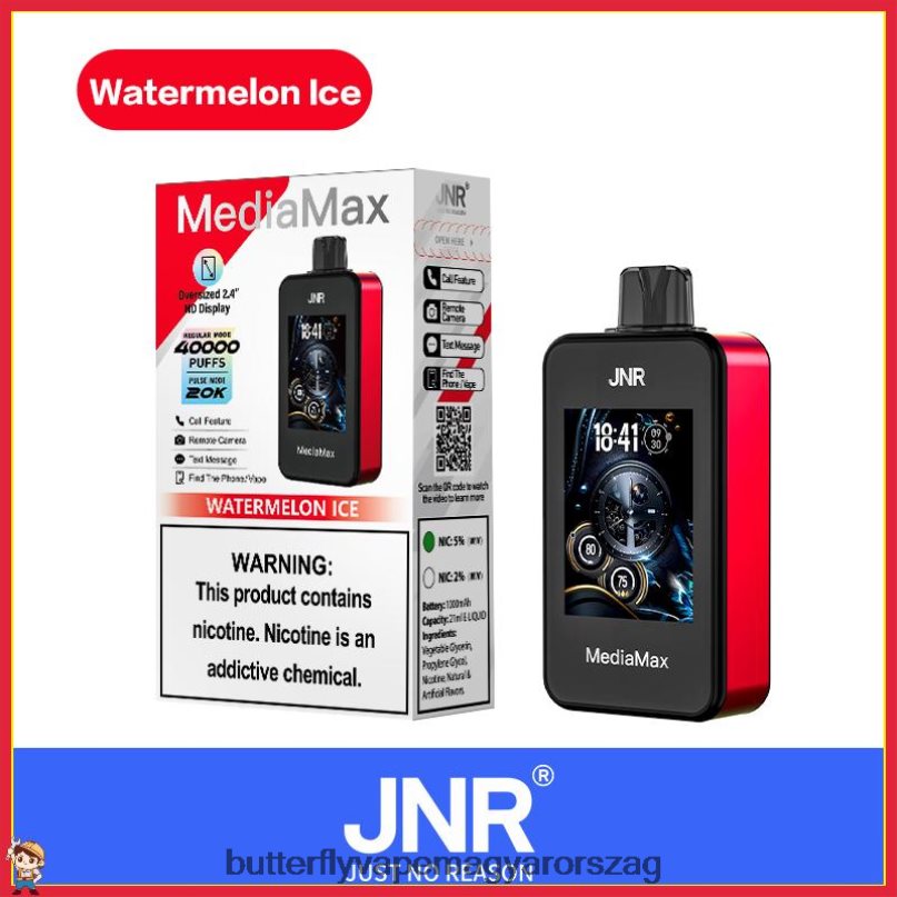 2R6BNZ18 JNR MediaMax 40k puff görögdinnye jég - Vape Store