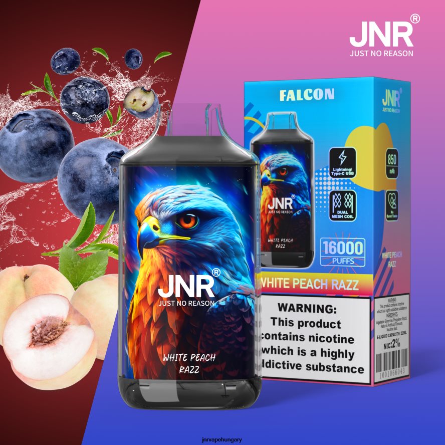 jnr sólyom fehér barack razz gyümölcsök nélkül N0L24L232 -JNR Vape