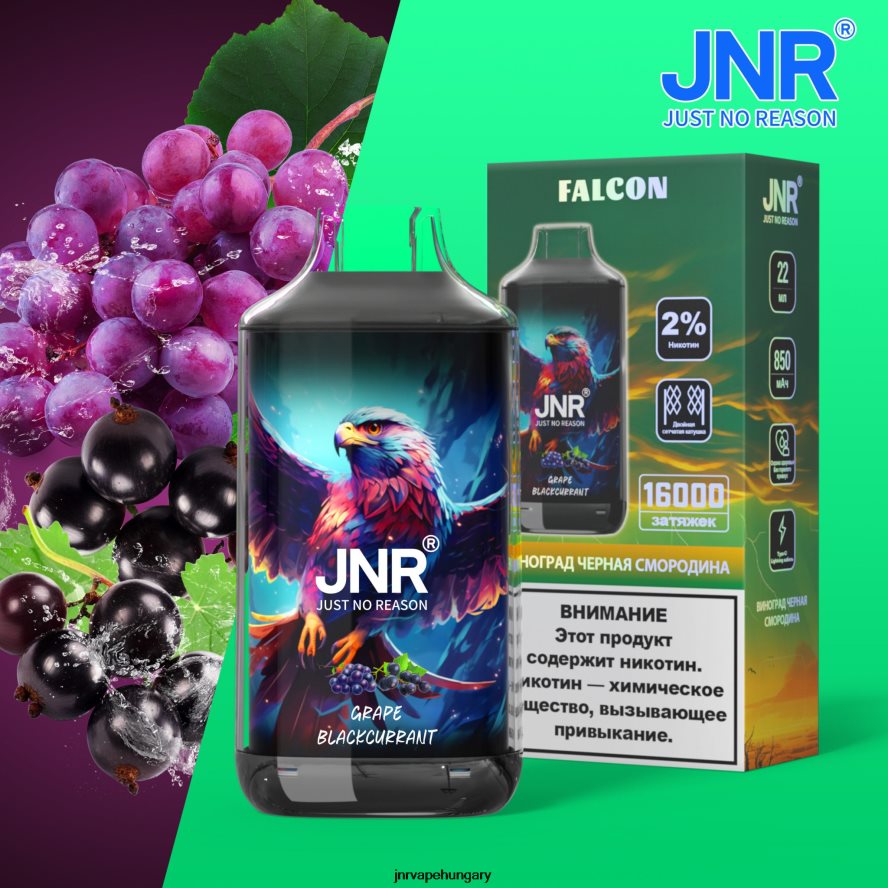 jnr sólyom szőlő fekete ribizli N0L24L211 -JNR Vape Nicotine Content