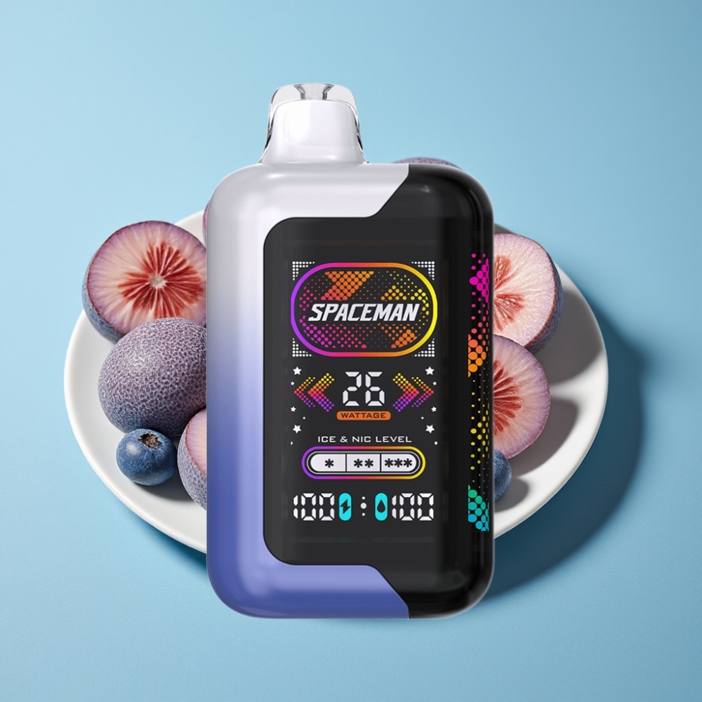 SMOK Spaceman SP40000 Null Nikotin Eldobható E-szigi Kék Málna Jég 40000 Füst