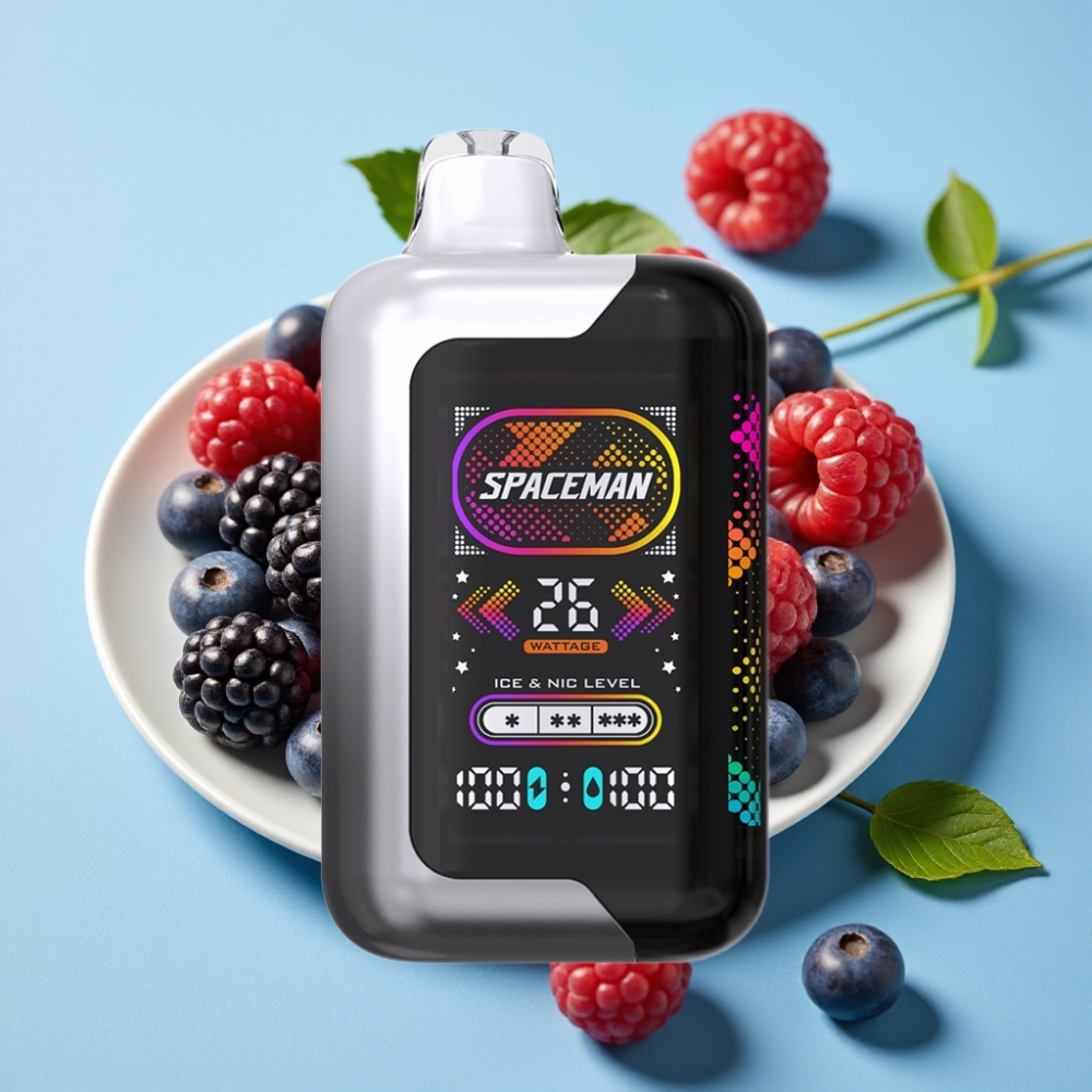 SMOK Spaceman SP40000 Zero Nikotin Eldobható Vape Feketeribizli Razz 20ml 1000mAh