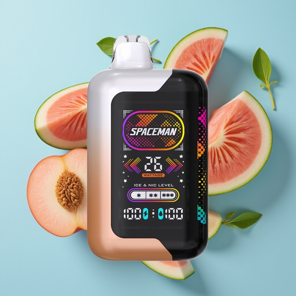 SMOK Spaceman SP40000 Zero Nikotin Eldobható Vape Nedves Őszibarack-Görögdinnye Íz
